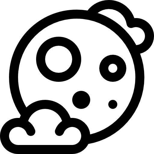 月 Basic Rounded Lineal icon