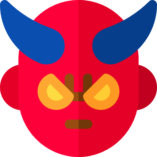 Devil Basic Rounded Flat icon