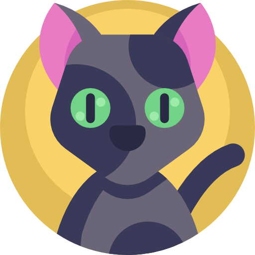 Black cat Detailed Flat Circular Flat icon