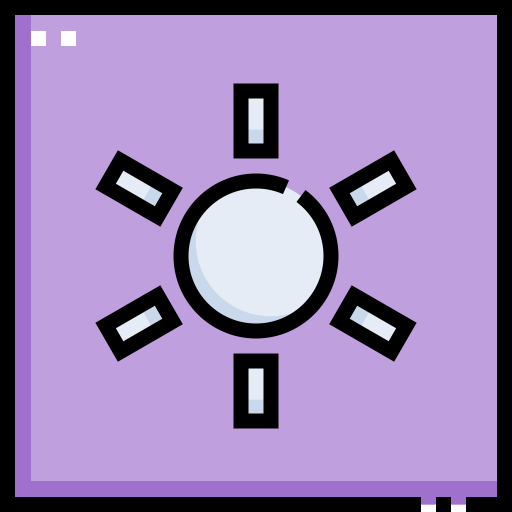 brillo Detailed Straight Lineal color icono