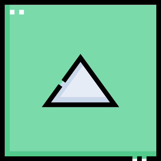 上矢印 Detailed Straight Lineal color icon