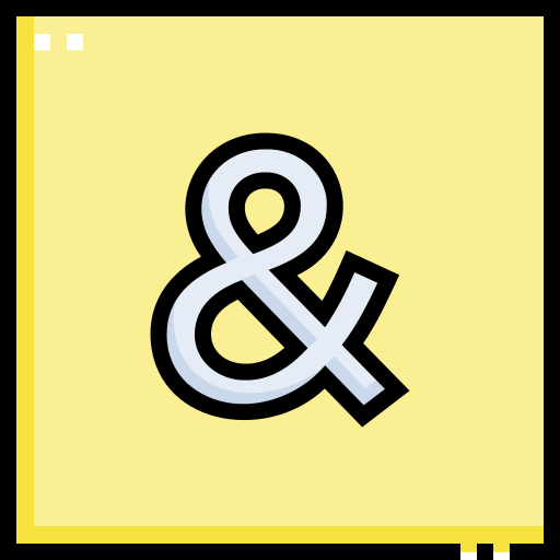 ampersand Detailed Straight Lineal color icono