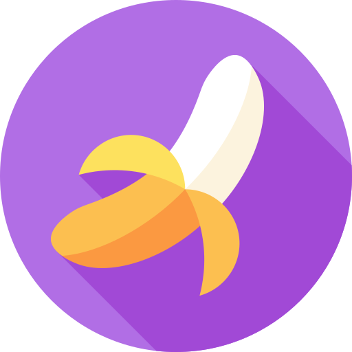 바나나 Flat Circular Flat icon