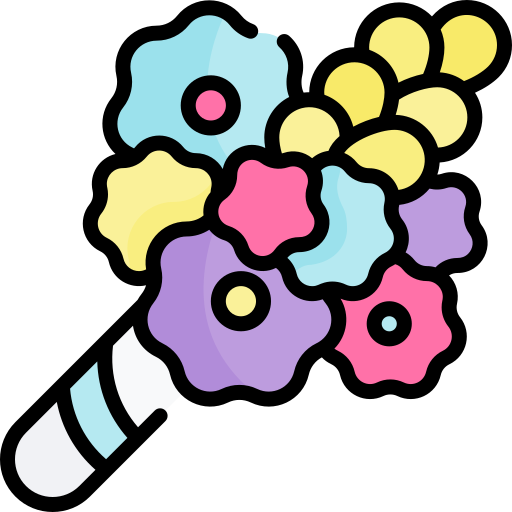 꽃다발 Kawaii Lineal color icon