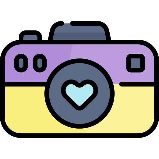 caméra Kawaii Lineal color Icône