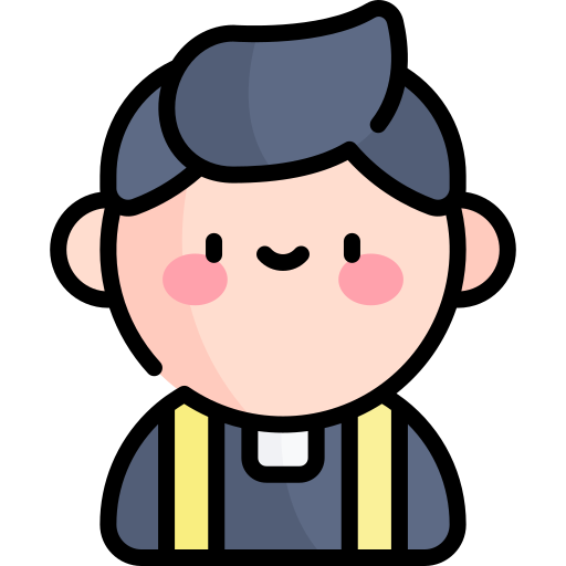 Священник Kawaii Lineal color иконка