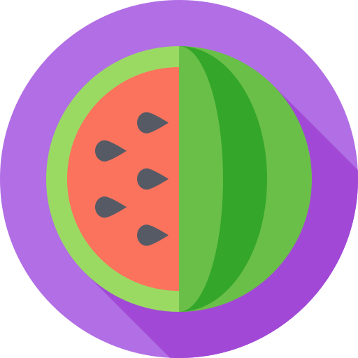 Watermelon Flat Circular Flat icon