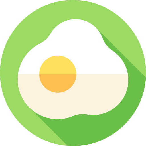 Fried egg Flat Circular Flat icon