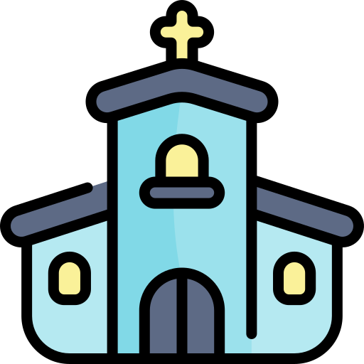 교회 Kawaii Lineal color icon