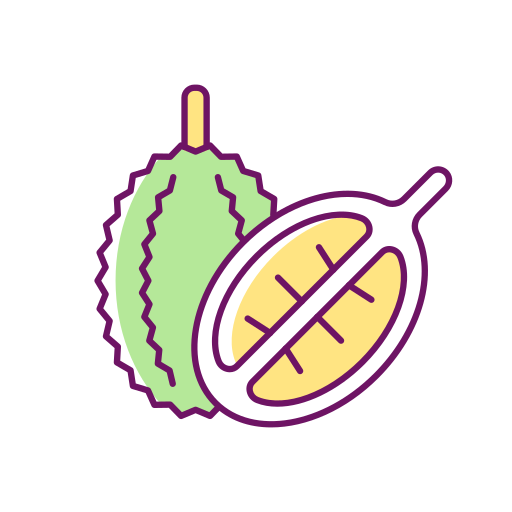 Durian Generic Thin Outline Color icon