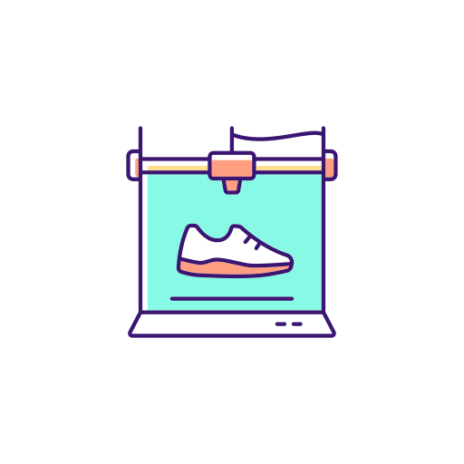schuhe Generic Thin Outline Color icon