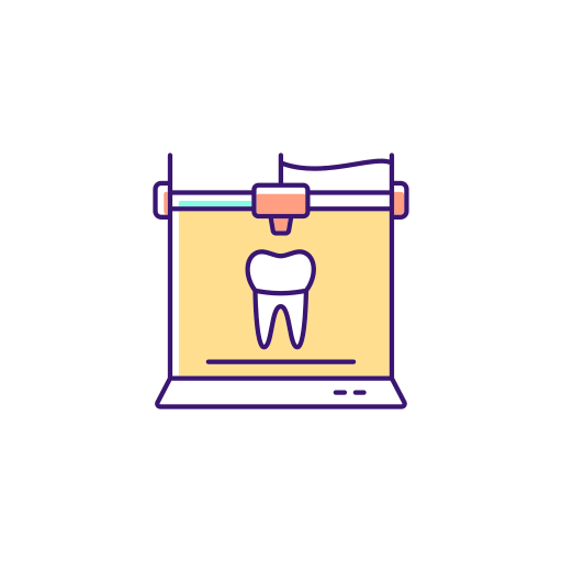 implant dentystyczny Generic Thin Outline Color ikona