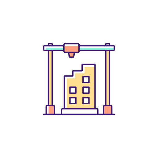 3d建築 Generic Thin Outline Color icon
