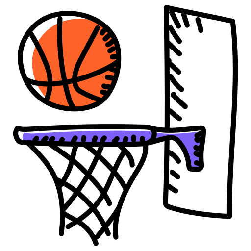 basketbal Generic Hand Drawn Color icoon