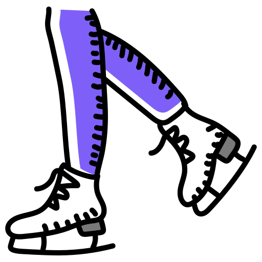 pattinaggio sul ghiaccio Generic Hand Drawn Color icona