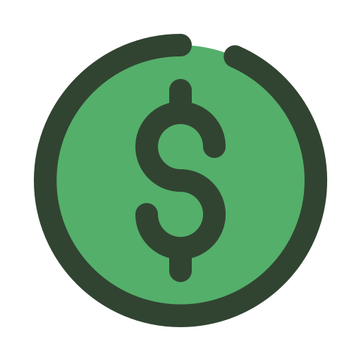 Монета доллар Generic Outline Color иконка