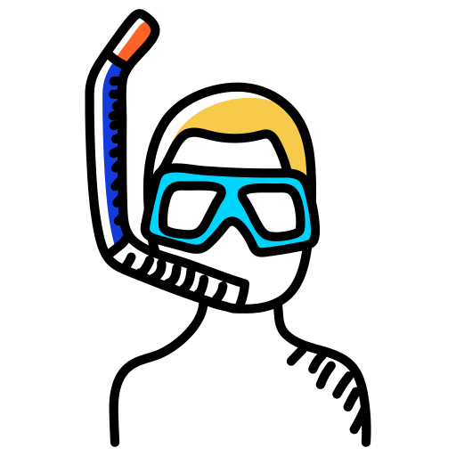 snorkelen Generic Hand Drawn Color icoon