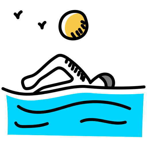 水泳 Generic Hand Drawn Color icon