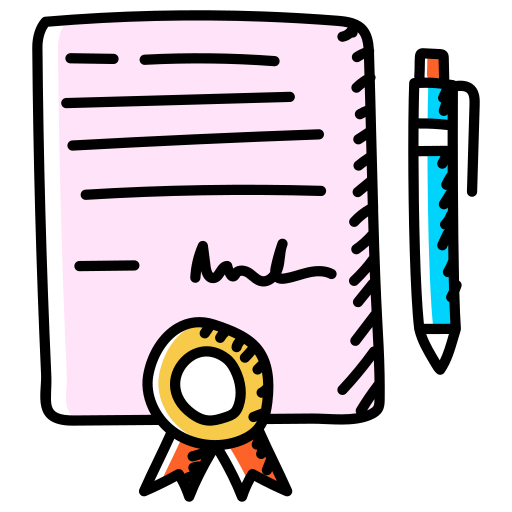 Contract Generic Hand Drawn Color icon