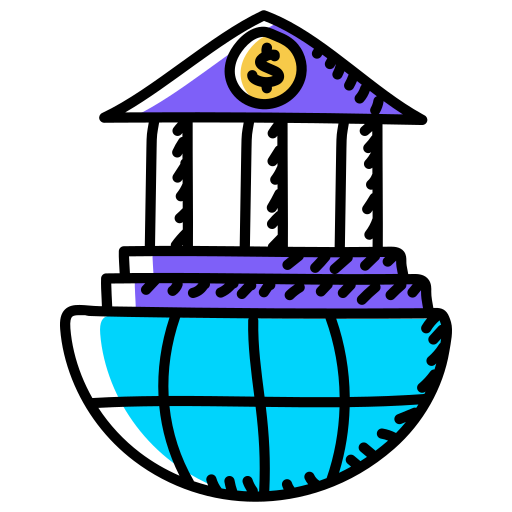 globalna bankowość Generic Hand Drawn Color ikona