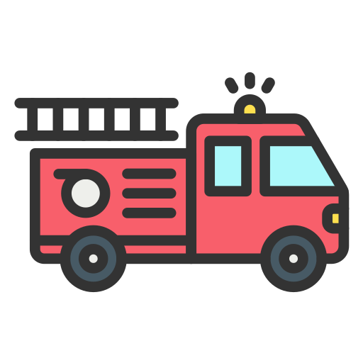 coche de bombero Generic Outline Color icono