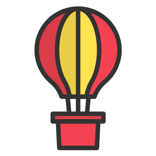 globo aerostático Generic Outline Color icono
