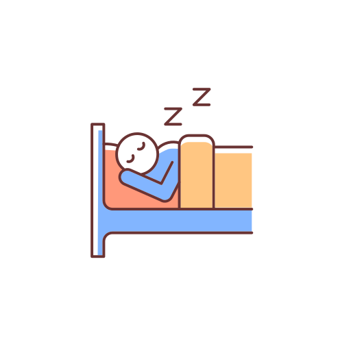 Sleeping Generic Thin Outline Color icon