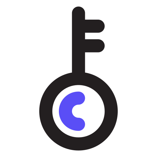 鍵 Generic Outline Color icon
