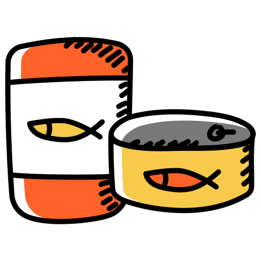 Canned food Generic Hand Drawn Color icon