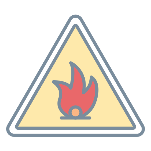 Flammable sign Generic Outline Color icon