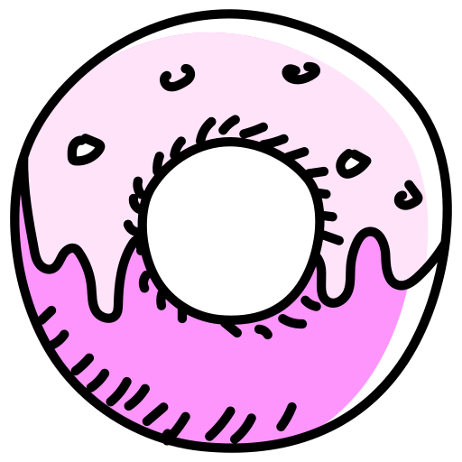 donut Generic Hand Drawn Color icoon