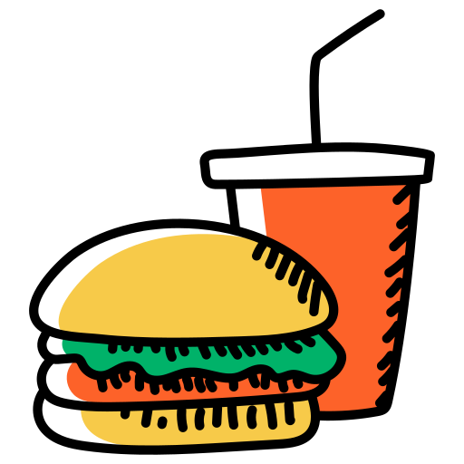 fast food Generic Hand Drawn Color ikona