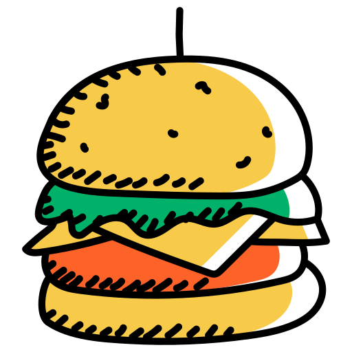 Hamburger Generic Hand Drawn Color icon
