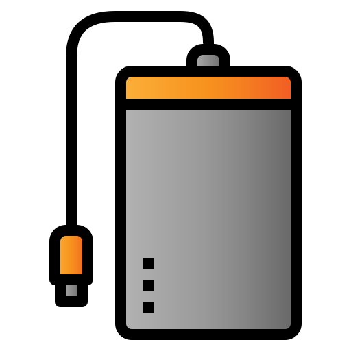 powerbank Generic Outline Gradient icon