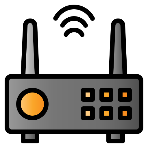 Wifi router Generic Outline Gradient icon