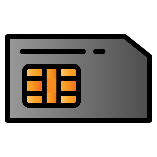 Sim card Generic Outline Gradient icon