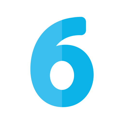 sechs Generic Flat icon