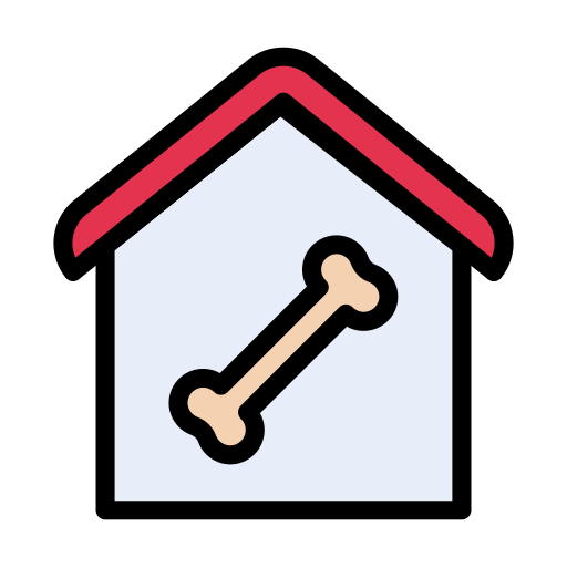 Dog house Vector Stall Lineal Color icon