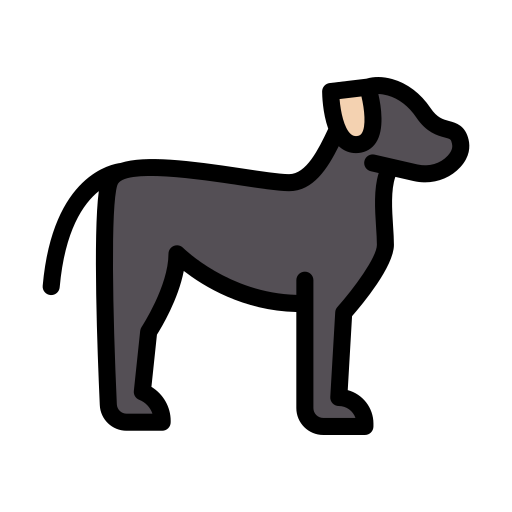 perro Vector Stall Lineal Color icono
