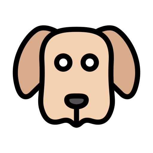 Dog Vector Stall Lineal Color icon