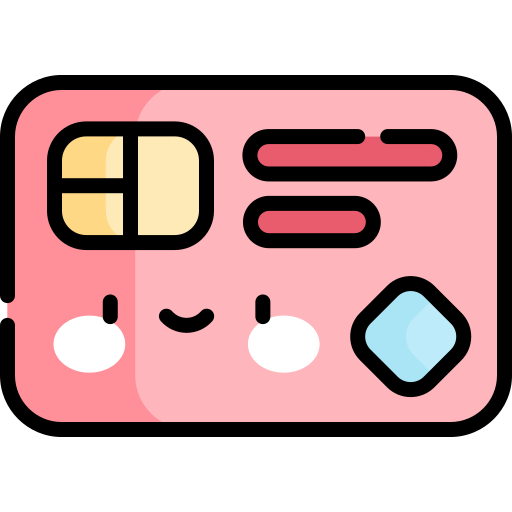 carta di credito Kawaii Lineal color icona