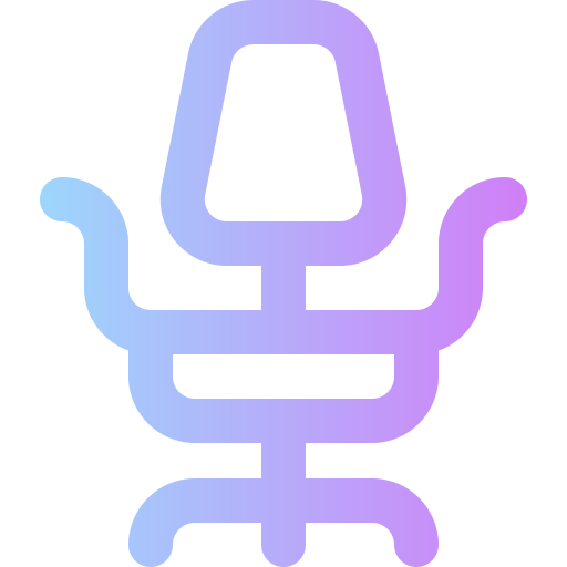 Office chair Super Basic Rounded Gradient icon