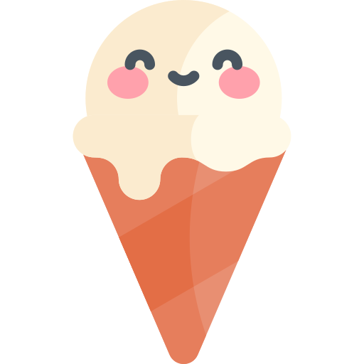 Мороженое Kawaii Flat иконка
