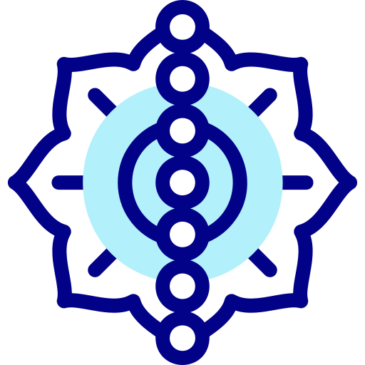 チャクラ Detailed Mixed Lineal color icon