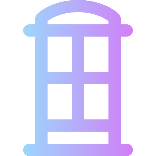 cabina telefónica Super Basic Rounded Gradient icono