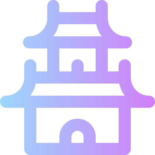 pagoda Super Basic Rounded Gradient ikona
