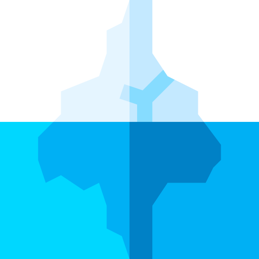 iceberg Basic Straight Flat Ícone