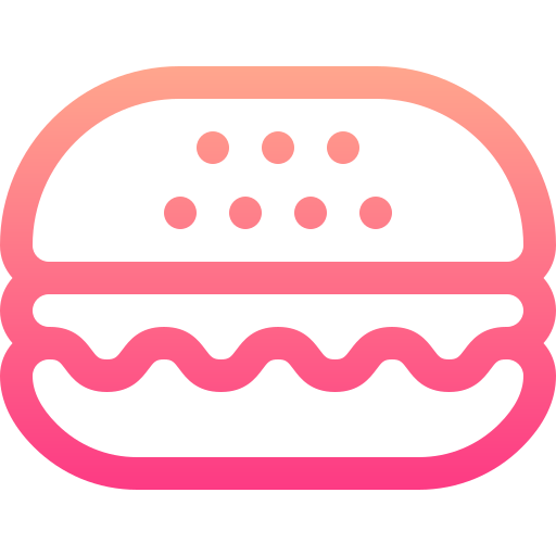 hamburger Basic Gradient Lineal color icona