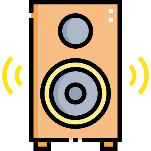 Speaker Detailed Straight Lineal color icon