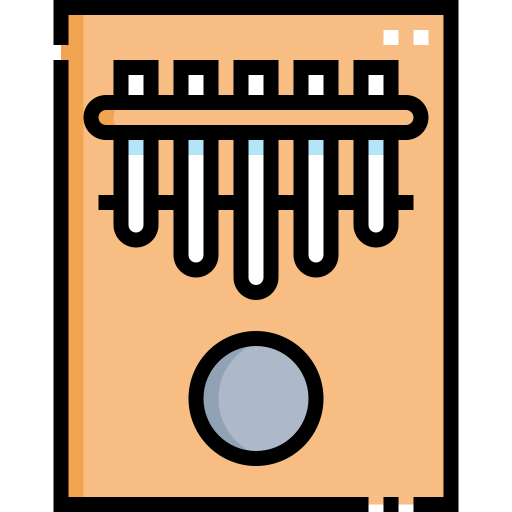 Kalimba Detailed Straight Lineal color icon
